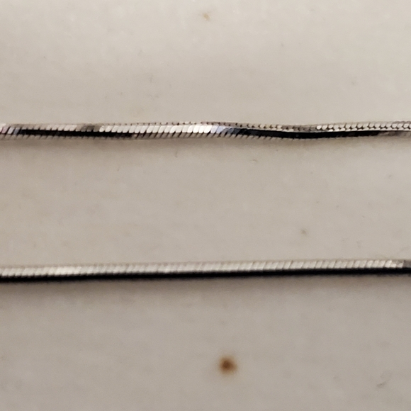 14k Italy 585 real White Gold Snake Chain Necklace - New - Picture 6 of 6
